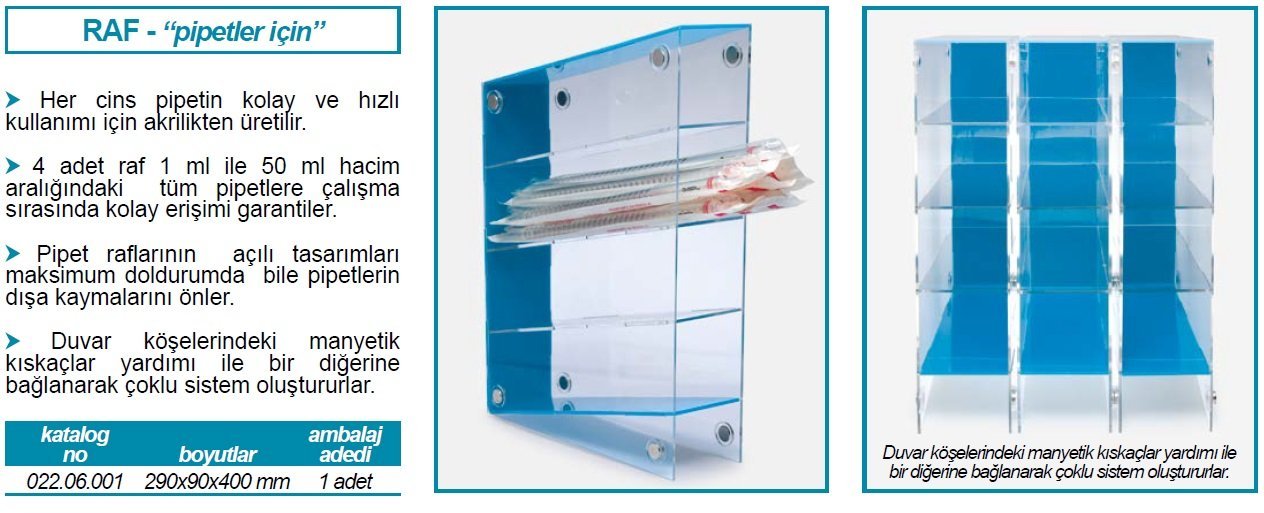 İSOLAB 022.06.001 pipet rafı 